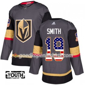 Vegas Golden Knights Reilly Smith 19 Adidas 2017-2018 Grijs USA Flag Fashion Authentic Shirt - Kinderen